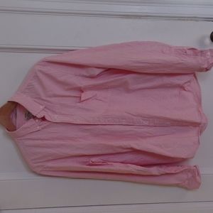 J Crew pink stripe Oxford shirt